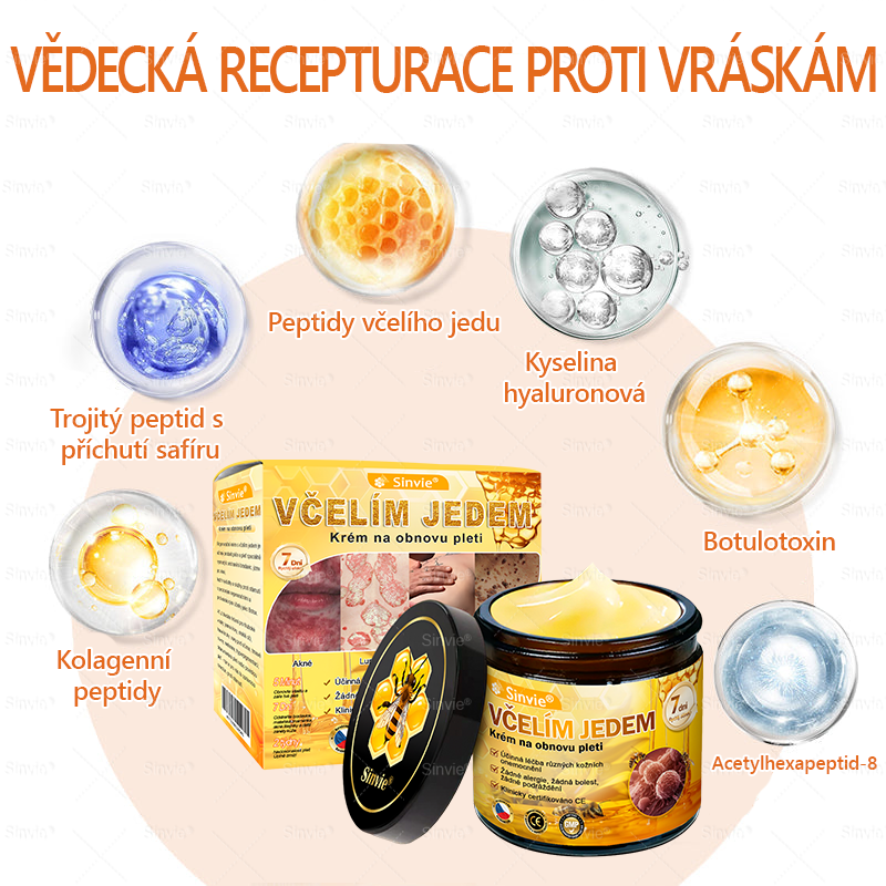 🧑‍⚕️Doporučení dermatologa 🐝 Sinvie® Včelím Jedem Krém na Opravu Pokožky (CE schváleno)👍✅