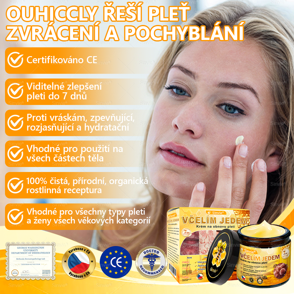 🐝👨‍⚕‍Sinvie® Krém na obnovu pleti s včelím jedem(👨‍⚕‍CE schváleno)👍✅